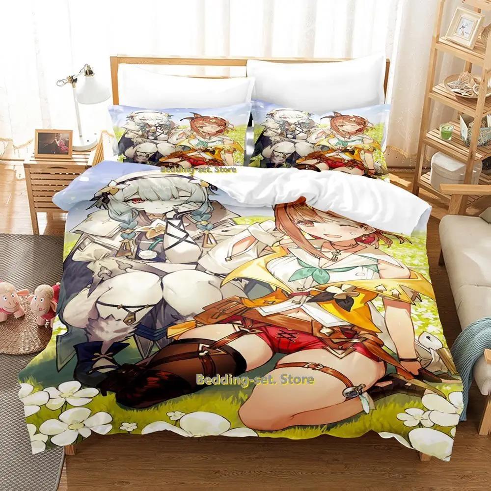Новый комплект постельного белья Atelier Ryza Односпальный Полуторный Двуспальный Queen King Размер Аниме Пододеяльник для Спальни Взрослого Ребенка