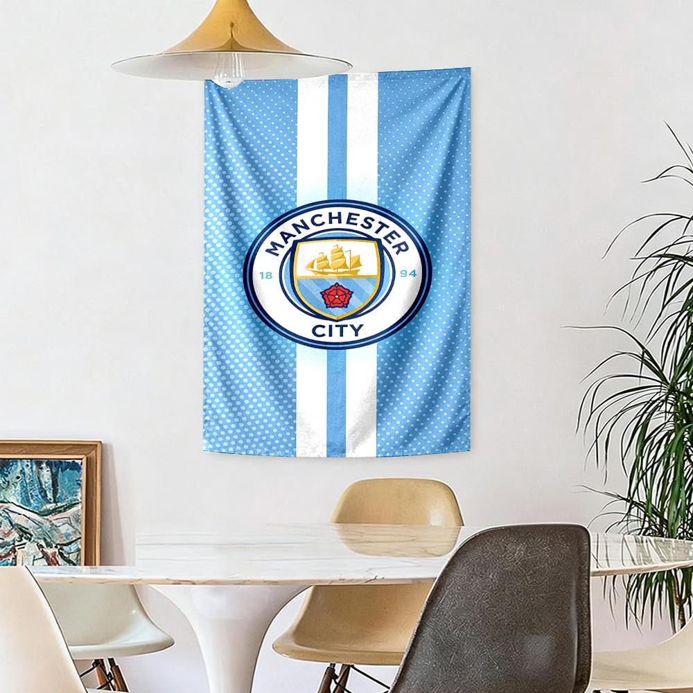 Manchester City Wall Decor Tapestry Art For Pet Memorial Birthdaywedding Party Backdrop Family Gift