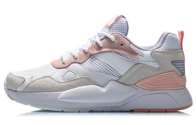 Li Ning Honor 2020 Breathable Support Lightweight Low top Sports Casual Shoes Women's White Pink AGCQ172-1
