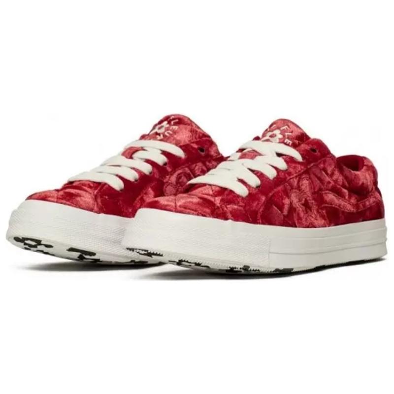 Golf Le Fleur x Converse One Star OX Модные Удобные Низкие Эспадрильи Унисекс Красные