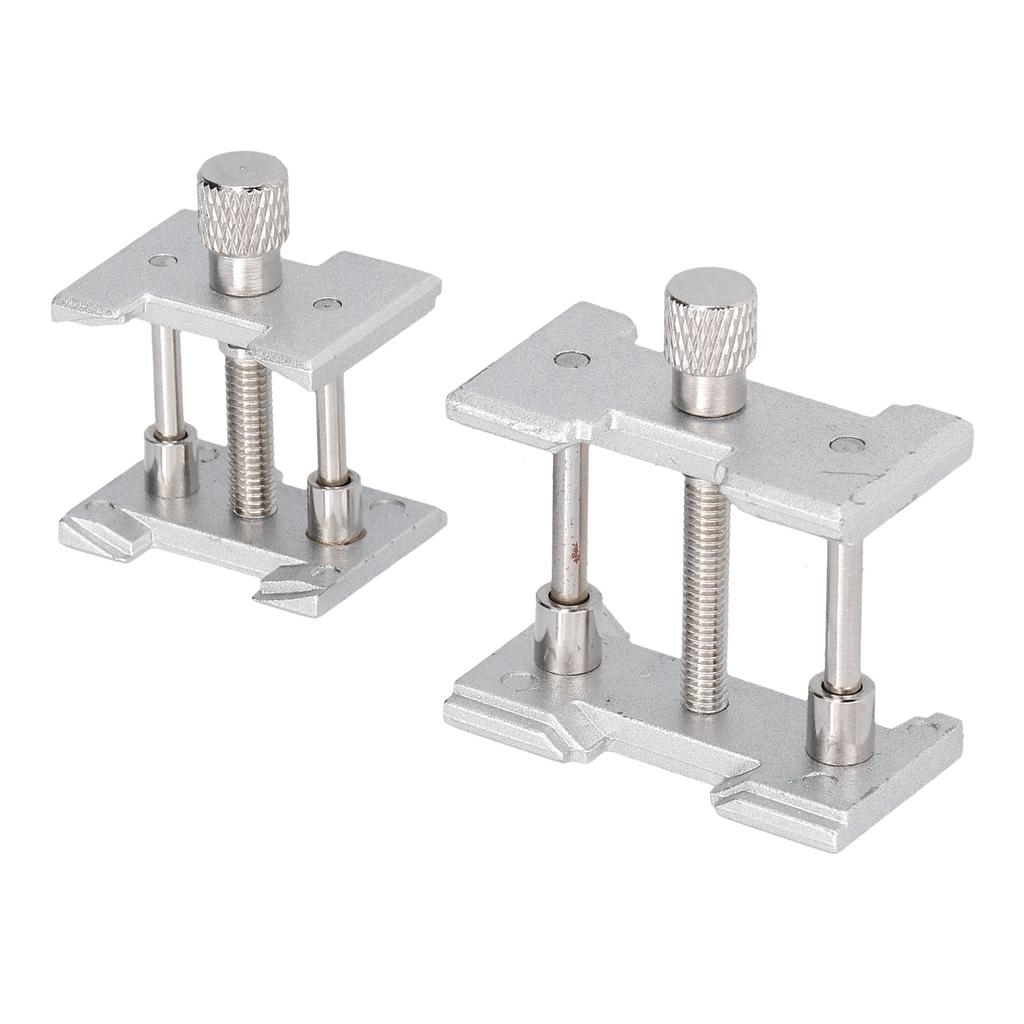 2Pcs Watch Movement Clamp Aluminum Alloy Case Vice Holder Adjustable Repairing Tools