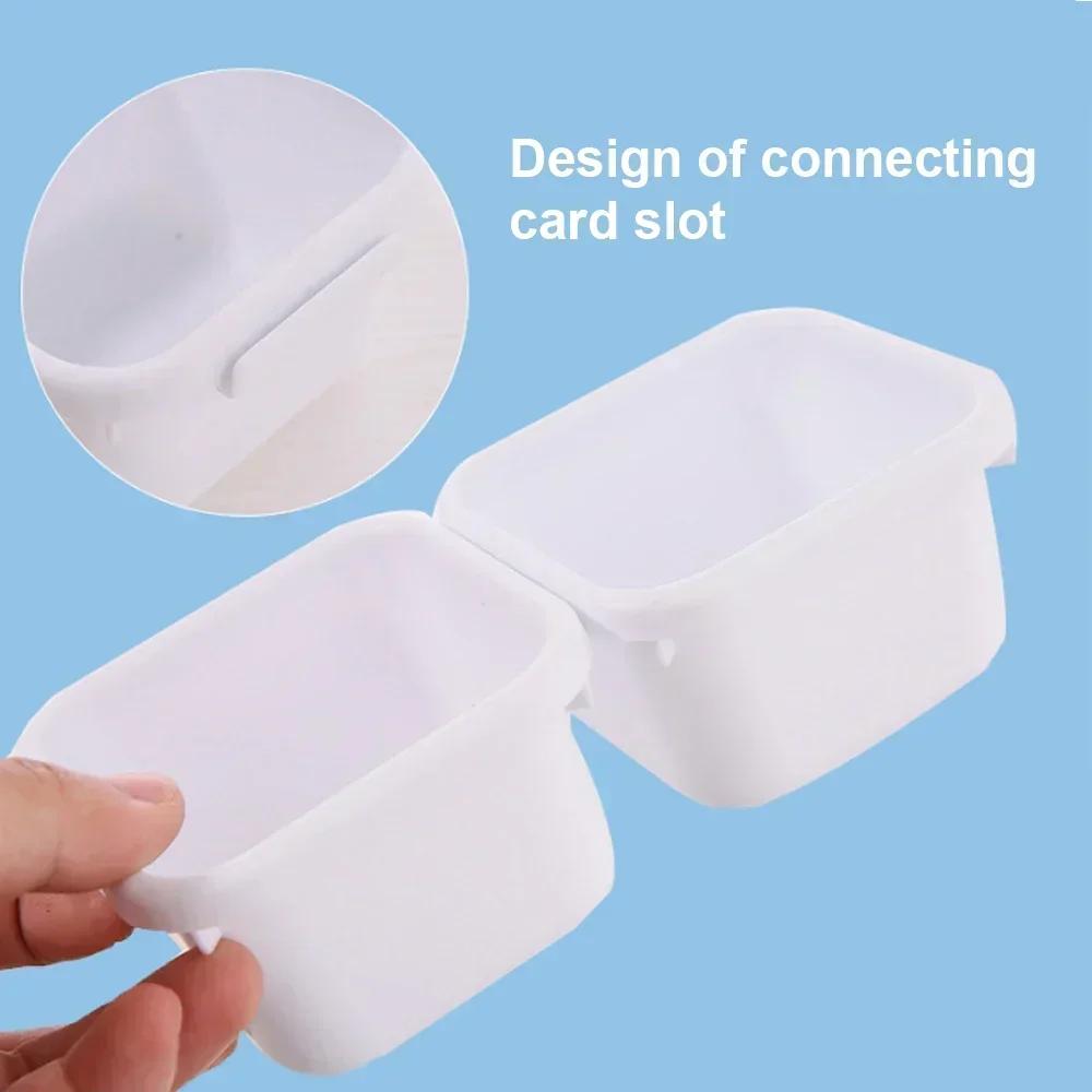 8 шт. Пластиковый контейнер для хранения мелочей Подходит для студентов, офиса, Многофункциональный держатель для канцелярских принадлежностей, Школьный ящик для хранения под партой