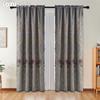 A Set of LOZUJOJU Fashionable High-quality Exotic Luxury Double-layer Embroidered Curtains for Living Room Windows Drapes Panel Decoration