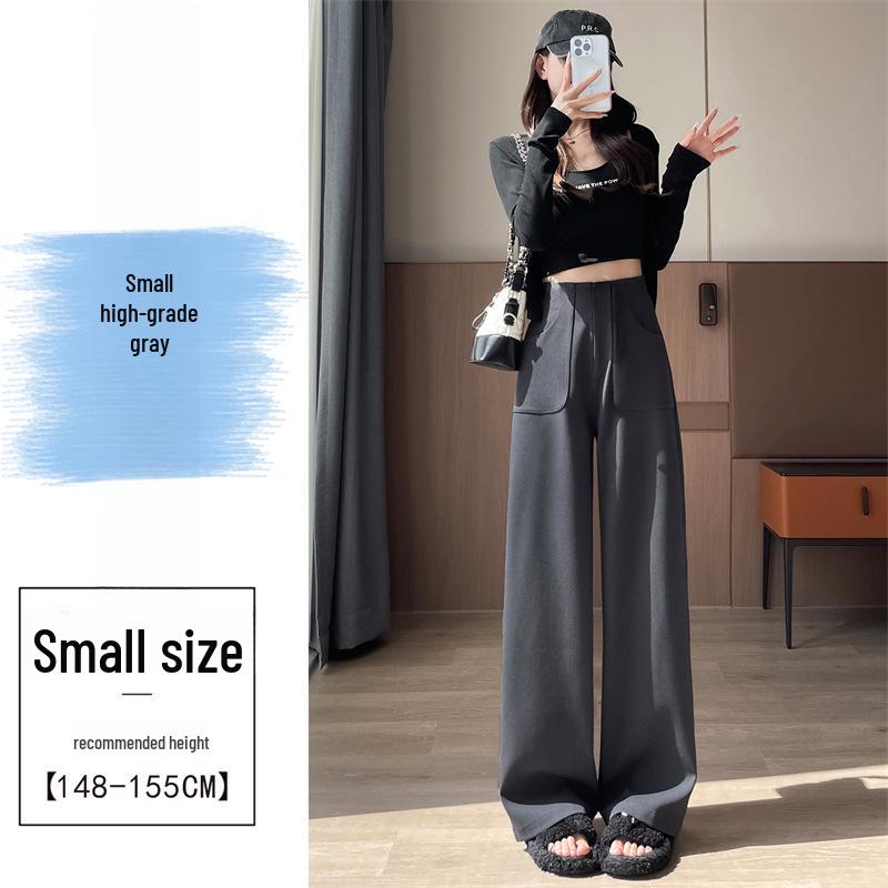 Ankola 2024 Women's High-Waist Wide-Leg Red Suit Pants for Autumn