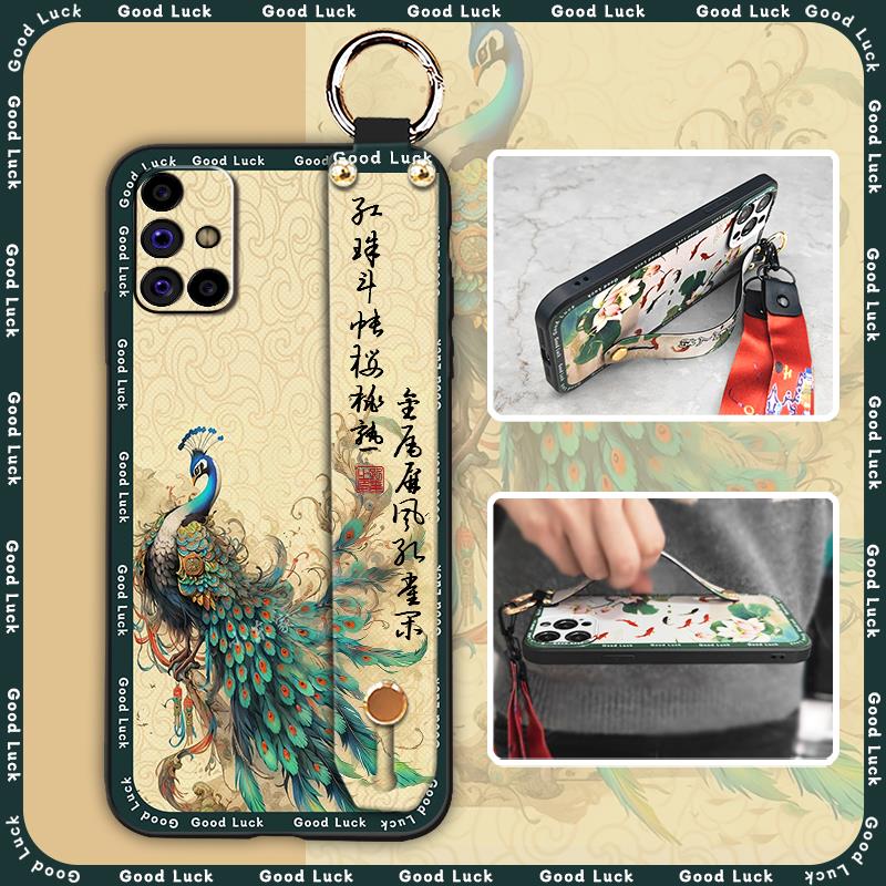 Phone Holder Anti-knock Phone Case For Samsung Galaxy M31S/SM-M317F/M315F Shockproof Chinese Style Elderly Lady For Mom