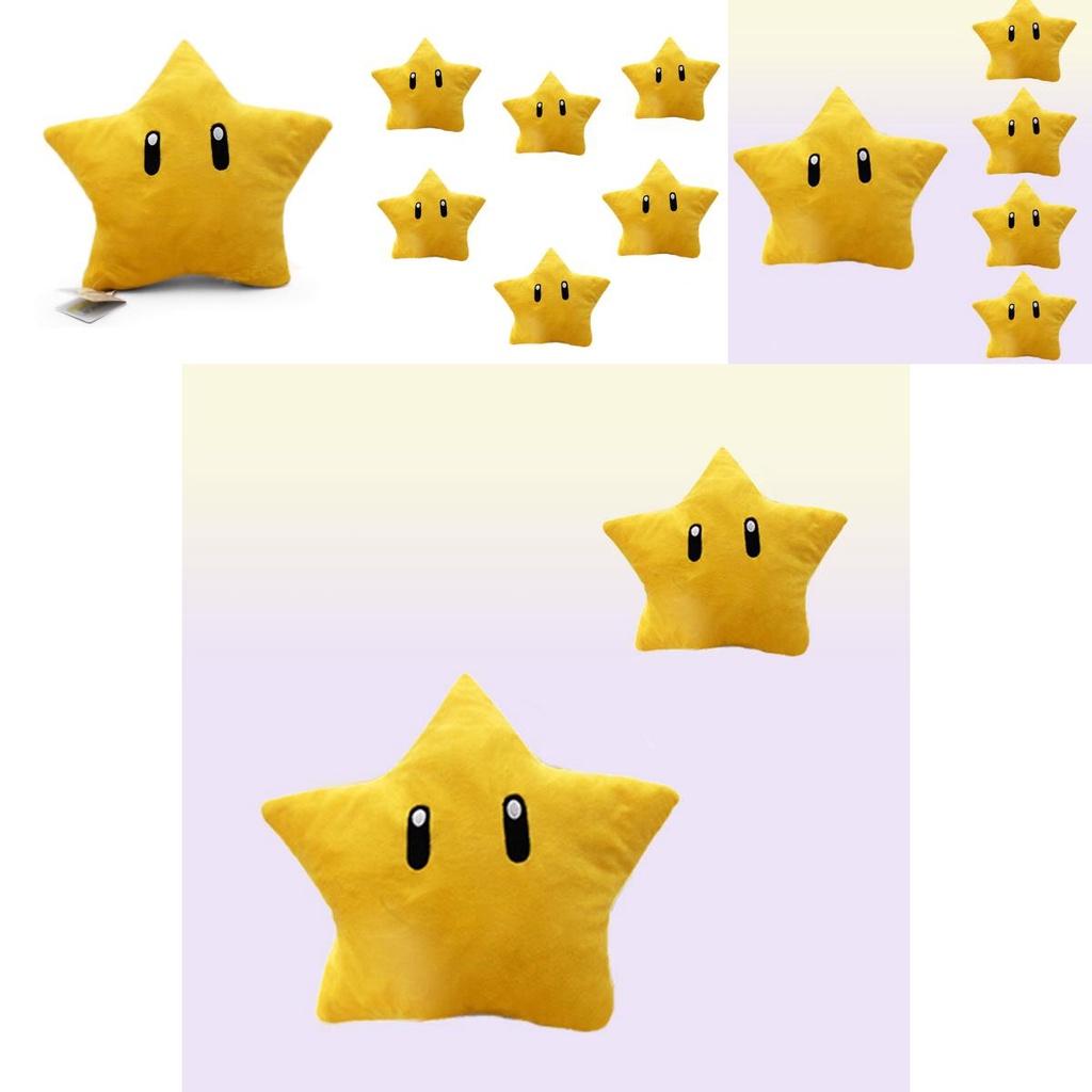 Плюшевая игрушка Супер Марио Желтая Звезда 30 см Короткошерстная Фигурка