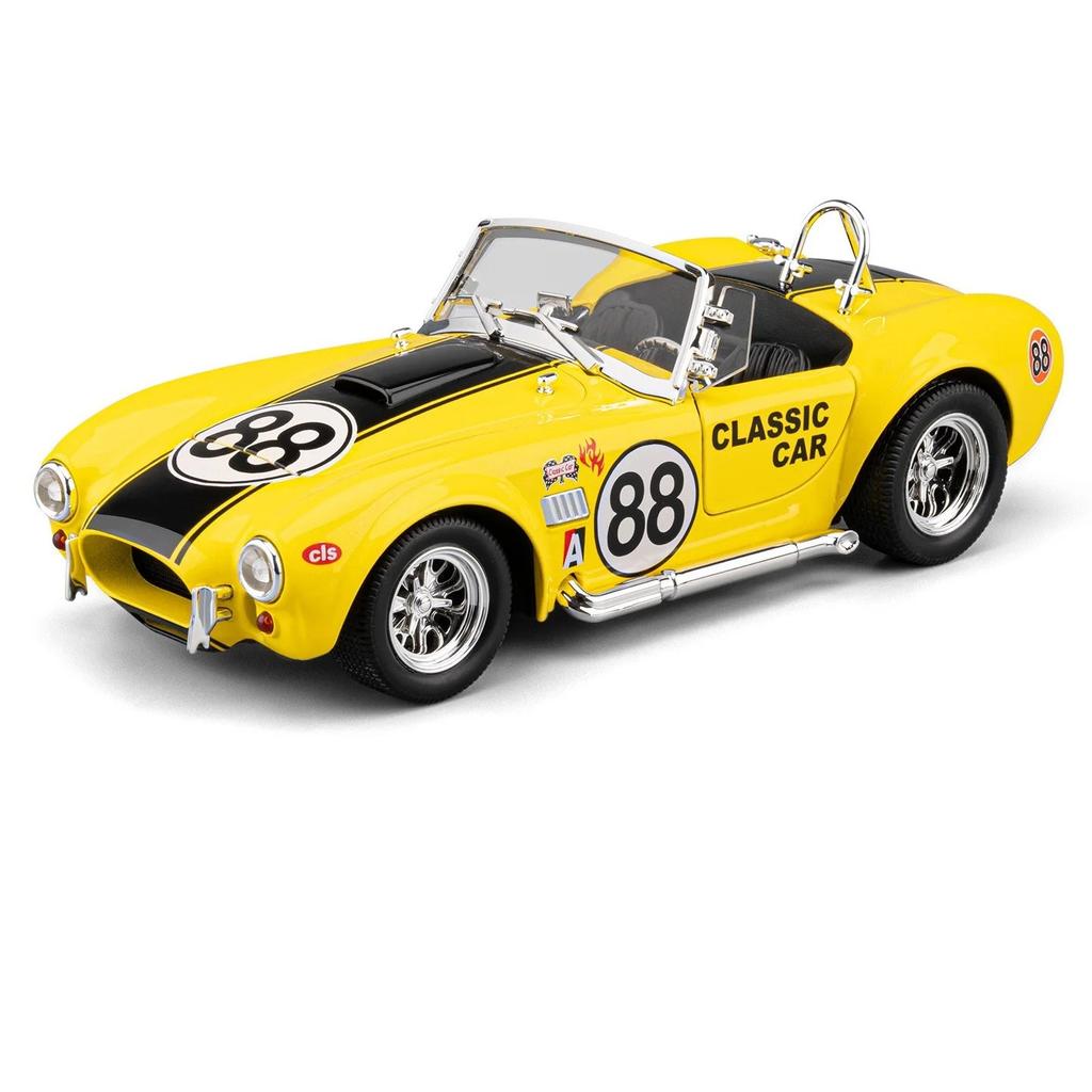 1/24 1965 Shelby Cobra 427 S/C Родстер Сплав Спортивный Автомобиль Модель Металлическая Литьевая Классический Трековый Гоночный Автомобиль Транспортные Средства Модель Звук Свет