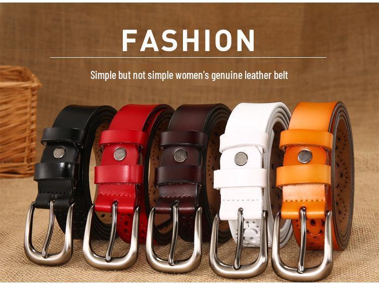 Женский широкий ремень из натуральной кожи - Простой и универсальный модный аксессуар в корейском стиле