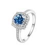 Bague Ringen Модное обручальное кольцо из стерлингового серебра S925, 1 карат 2 карата, D-ЦВЕТ, ювелирные изделия из муассанита для женщин, сертификат GRA, изменяемый размер