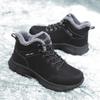 Men's Winter Sports Outdoor Snow Boots Fleece Thermal Cotton Shoes Windproof Lace-up Wear-resistant Outdoor Hiking Shoes Men