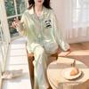 Новая пижама женская весна и осень облака хлопковый кардиган с лацканами в студенческом стиле с длинными рукавами свободный милый и милый домашний костюм