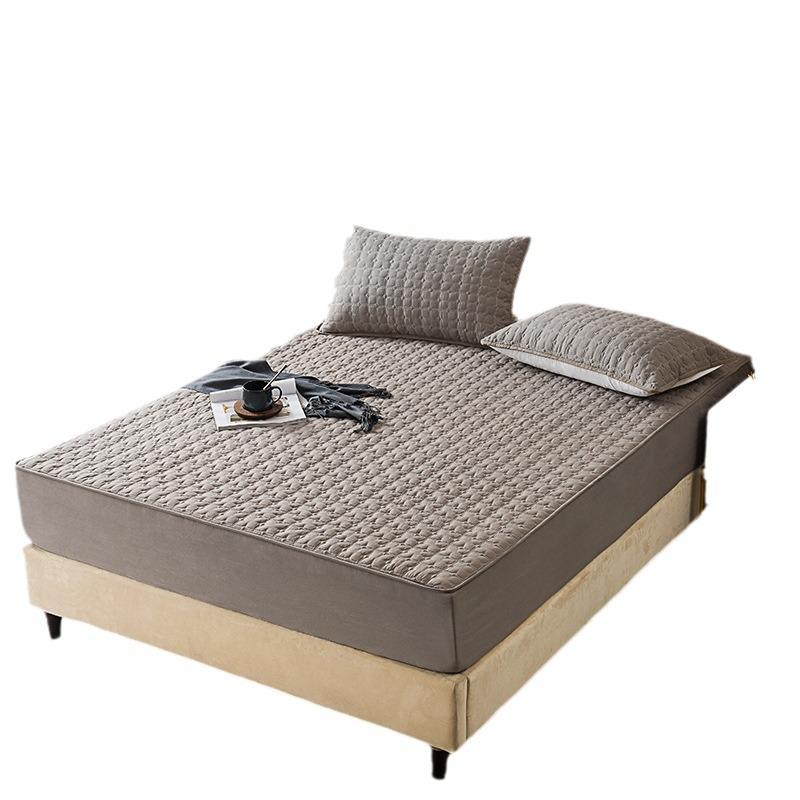 Наматрасник Толстая стеганая простыня на подкладке Модное постельное белье с принтом Queen King Нескользящая простыня Пылезащитный чехол без наволочки