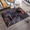 Epic Samurai Battle Scene with Fiery Background Printed Carpet Suitable for use as an anti-slip for living room bedroom sofas