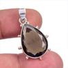 Natural Smoky Quartz Gemstone 925 Solid Sterling Silver Gift Pendant 1.5" T7n99