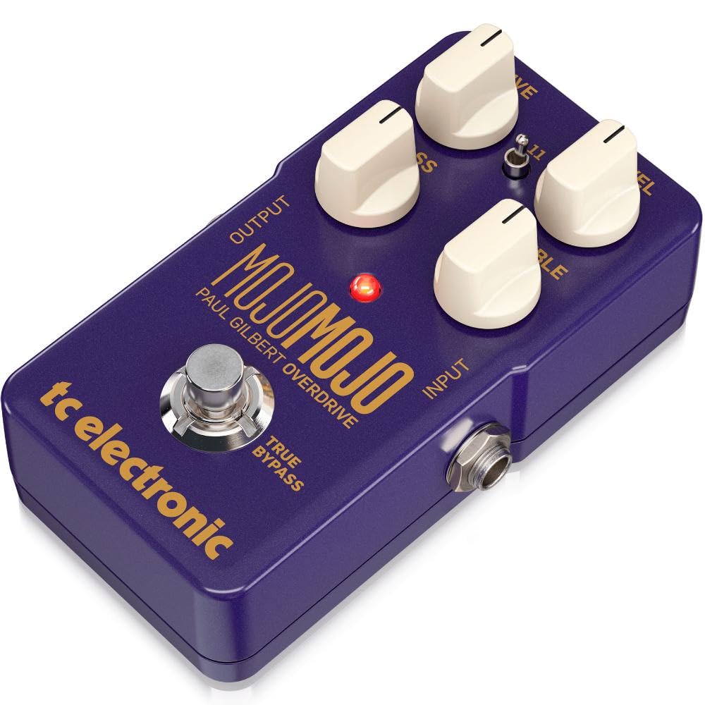 Tc Electronic Analog Overdrive Pedal Paul Gilbert Model Gain Switch Providing Extra Gain Simple 4 Controls Active EQ High Headroom True Bypass Design