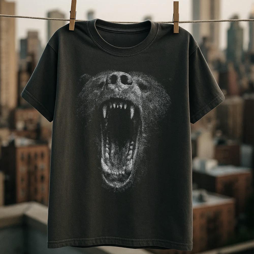 Fierce Bear TShirt | Vintage Unisex Nature Tee Animal Lover Gift Eco Apparel Unisex T-Shirt