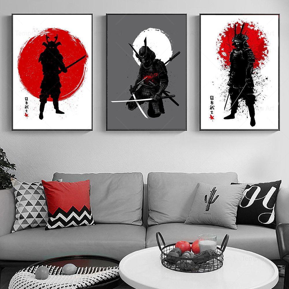 Японские чернила Бонса Бусидо картина маслом на холсте настенный художественный постер и принты гейша самурай картина для гостиной домашний декор