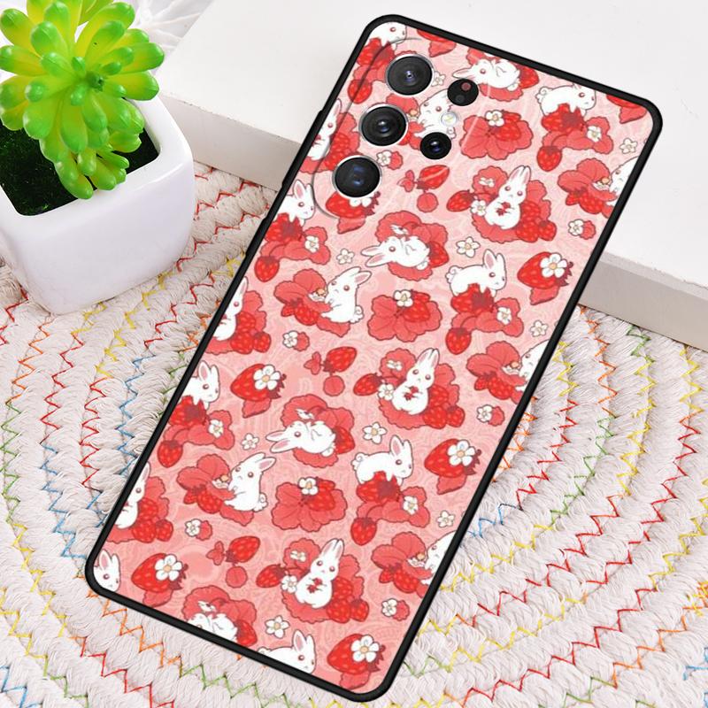 Милый Кролик Мягкий Чехол для Телефона для Samsung Galaxy note 10 pro S26 Ultra S23 S24 FE S25 S21 S22 PLUS противоударный Чехол