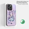 Q-версия Синяя Бабочка Подходит для iPhone 16E 17 Pro Max 15 Pro 14 13 Plus 12 mini 11 16 Air 17Pro Магнитный Стеклянный Чехол для Телефона