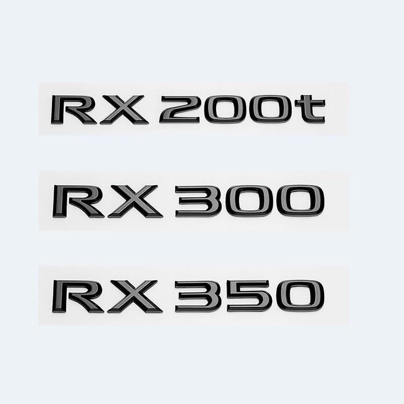 usjp2 3D ABS Gloss Black Car Rear Trunk Badge Sticker For Lexus RX Series RX200t RX270 RX300 RX350 RX450h RX450hL HYBRID Emblem