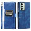 For Xiaomi Redmi 15 5G (EU) (171mm)/4G (EU) (171mm) Case 6 Card Slots PU Leather Anti-Fall Phone Cover with Wrist Strap
