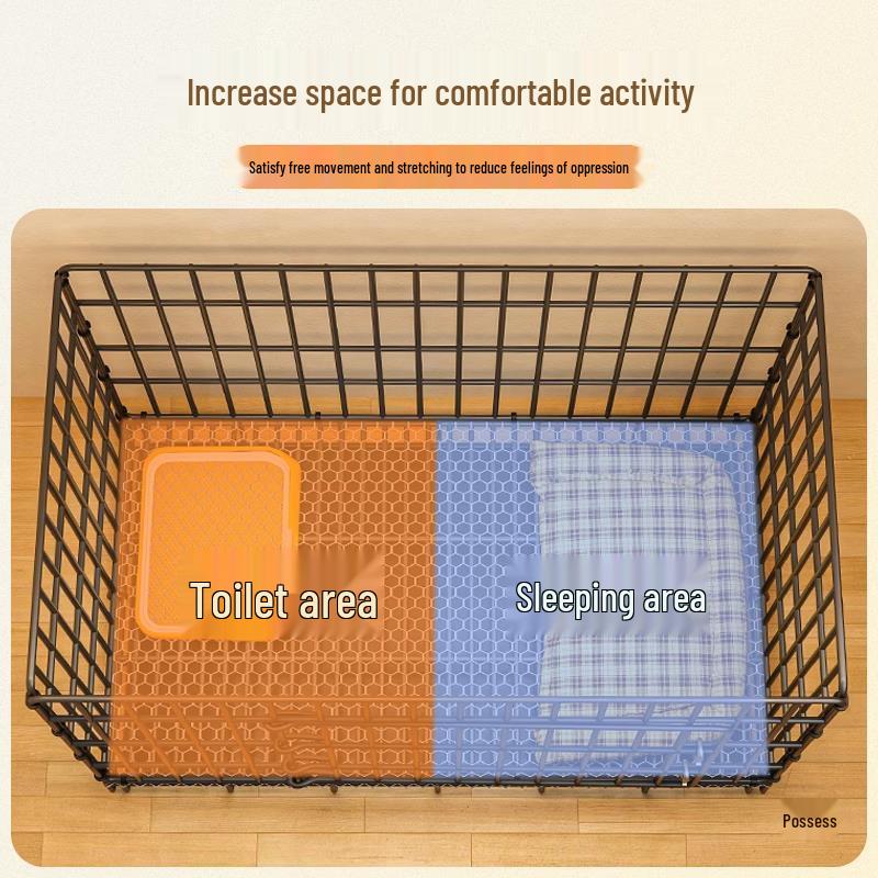 Клетка для собаки среднего/большого размера с туалетом - Загон для питомцев для помещений/улиц для золотистого ретривера, сибы, тедди и котят