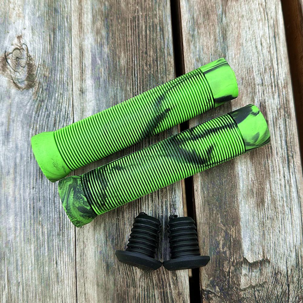 Универсальные полосатые нескользящие резиновые велосипедные ручки, мягкие рули для горных велосипедов