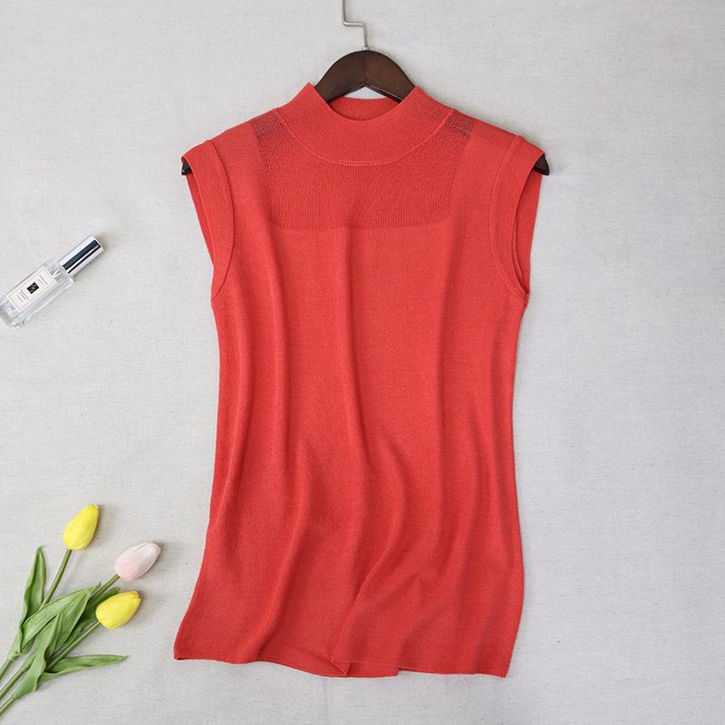 Summer Tanks Sleeveless Knitted Tanks Top Women