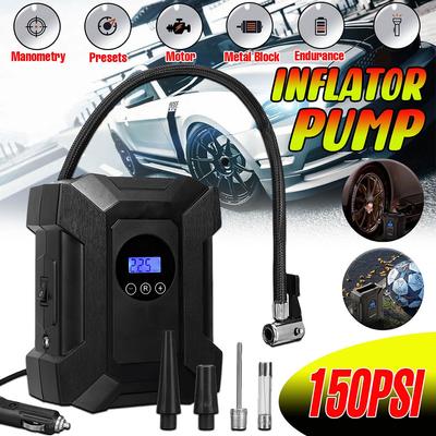 DC12V мини-автомобильный воздушный компрессор, аккумулятор, портативный насос для накачивания шин, беспроводной цифровой надувной насос для мотоциклов, велосипедных шин, шарики