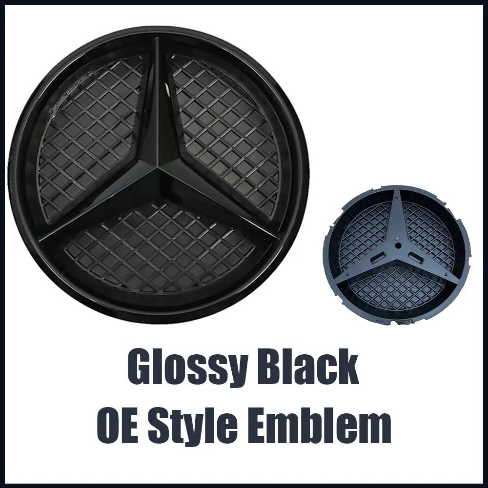 Для Mercedes Benz A-Class W176 2016-2018 A180 A200 A250 Серебристый и черный стиль с 3D-эффектом Передняя решетка Эмблема-звезда Логотип Значок