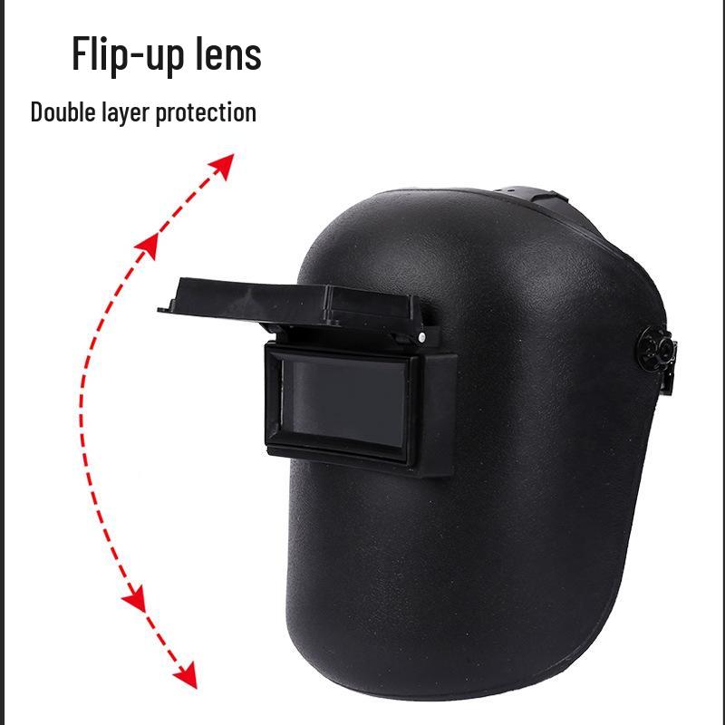 Маска для аргонодуговой сварки с лицевым щитком и наголовным капюшоном для защиты