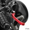 ZETA RACING CP Pivot Brake Forward Infinitely Adjustable Lever Fully Aluminum for CT125 CC110 Hunter Cross F4922 Lever, 4-Finger, Red, Folding,