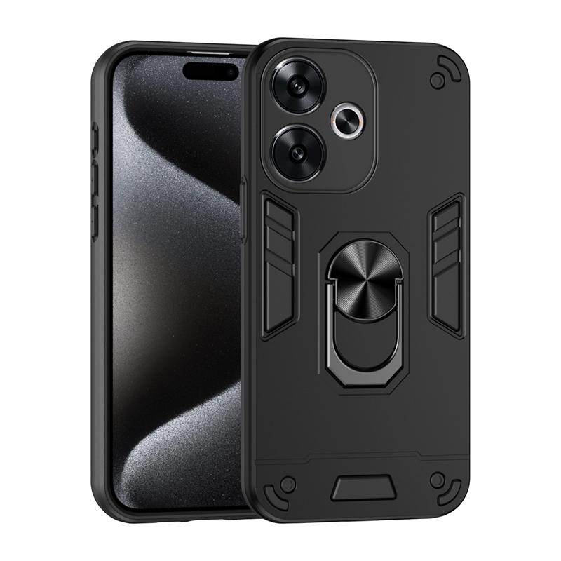Для Xiaomi Poco F6 5G Чехол Противоударный Бронированный Чехол Для Poko Little F6 F 6 PocoF6 5G Автомобильный Магнитный Держатель Кольцо Защитная Крышка