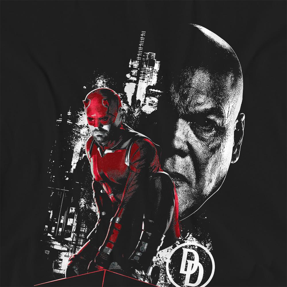 Daredevil Womens/Ladies Born Again Kingpin Faces T-Shirt