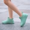 Fashion Short Tube Girls Rain Shoes Low Top Waterproof Shoes Kitchen Low Tube Rubber Shoes Car Wash Water Boots Plus Cotton Wool Rain Boots