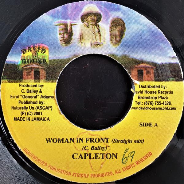 7-дюймовая пластинка CAPLETON - Woman In Front NONE David House 2001 Ямайка Регги, Ска и Даб Б/у