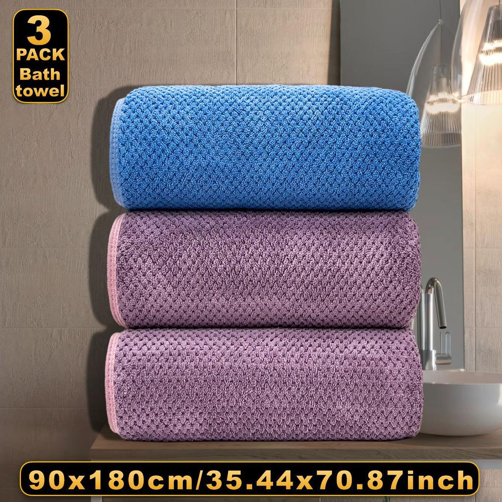 Осенне-зимний коралловый бархатный большой банный комплект из трех комплектов взрослых банных полотенец теплые и удобные тканые полотенца для дома и повседневной носки