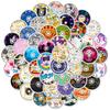 50 наклеек Музыкальный CD Круглые Личность Независимые Сделай сам Декоративные наклейки Можно многократно наклеивать Водонепроницаемые