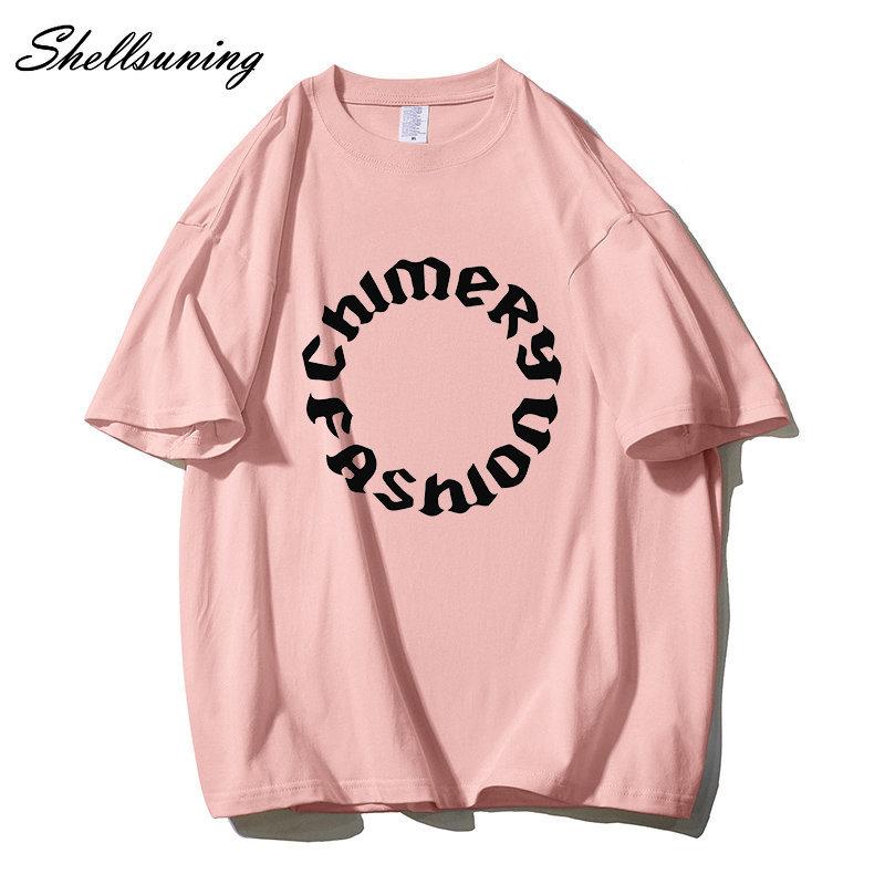 Shellsuning летние футболки с графическим принтом и буквенным принтом, женские модные базовые футболки большого размера с короткими рукавами, женские свободные топы с круглым вырезом для отдыха, крутая девушка