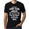 Мужская винтажная футболка с рисунком Surf Team 2045 Deep Black
