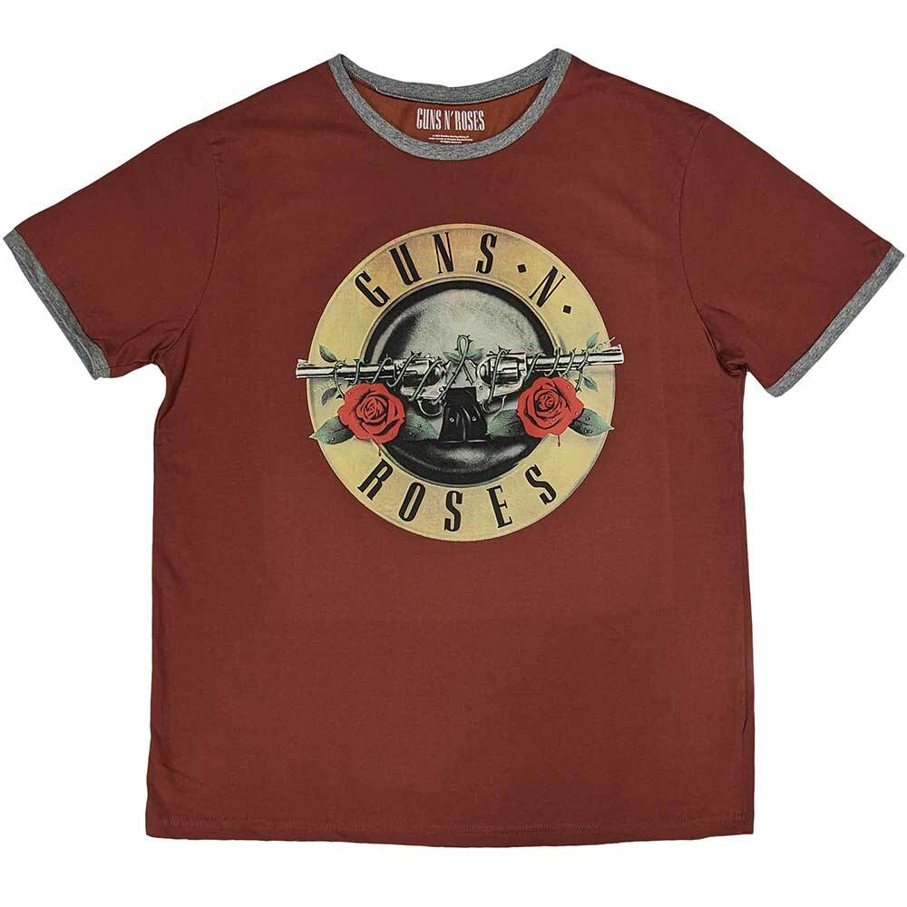 Guns N' Roses Unisex Ringer T-Shirt Mens Womens Tees Top: Classic Logo