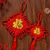 1pc Chinese Knot 2025 Spring Festival Ornaments Handmade Tassels Ornaments Home Decor with Fu Character Hanging Pendant