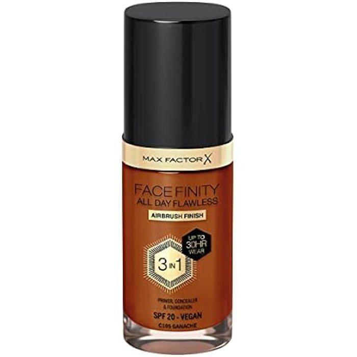 Fond de teint - MAX FACTOR - Facefinity All Day Flawless - Teinte C105-ganache - 30 ml - Tous types de peau