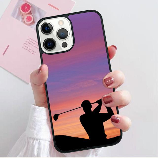ЧЕХОЛ ДЛЯ ТЕЛЕФОНА GOLF GOLFER GOLFING SUNSET Для iPhone 17 Air 16 15 14 Plus 11 Pro Max 13 Pro Max 12 Max Coque