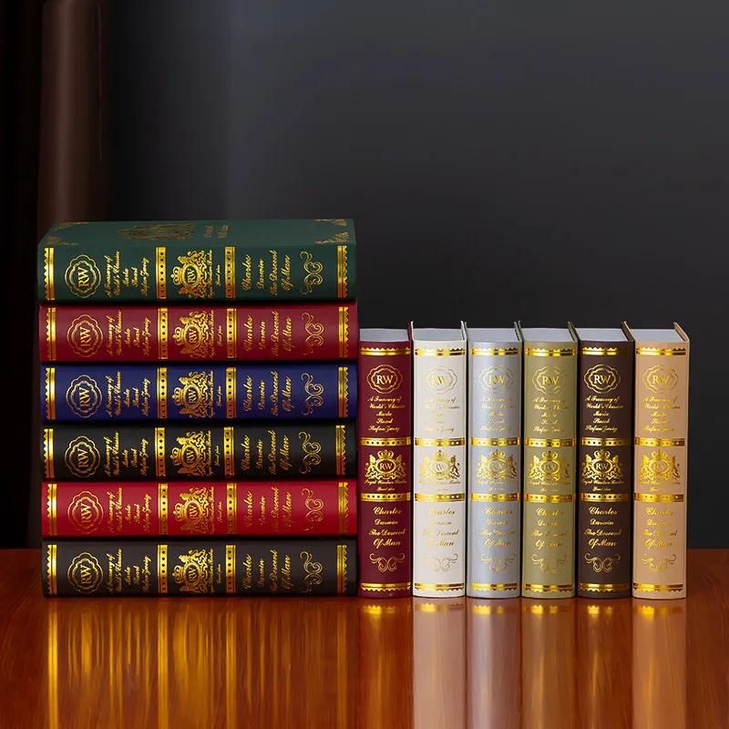 12 шт./комплект Винтажная модель фальшивой книги Украшение Имитация книжной декорации Реквизит для фотосъемки Книги Украшение для домашнего кабинета