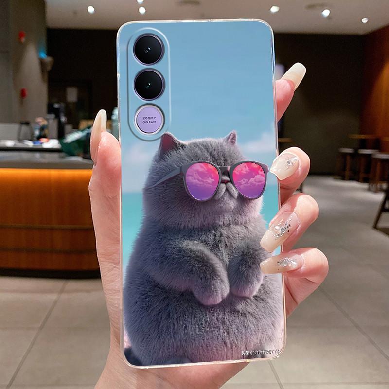 Чехол для Vivo V70 FE V70FE 5G V2550 Чехол для телефона Эстетичный Роскошный Милый Крутой Для Мальчиков Девочек Мягкий Силикон Прозрачный ТПУ Чехол-Оболочка