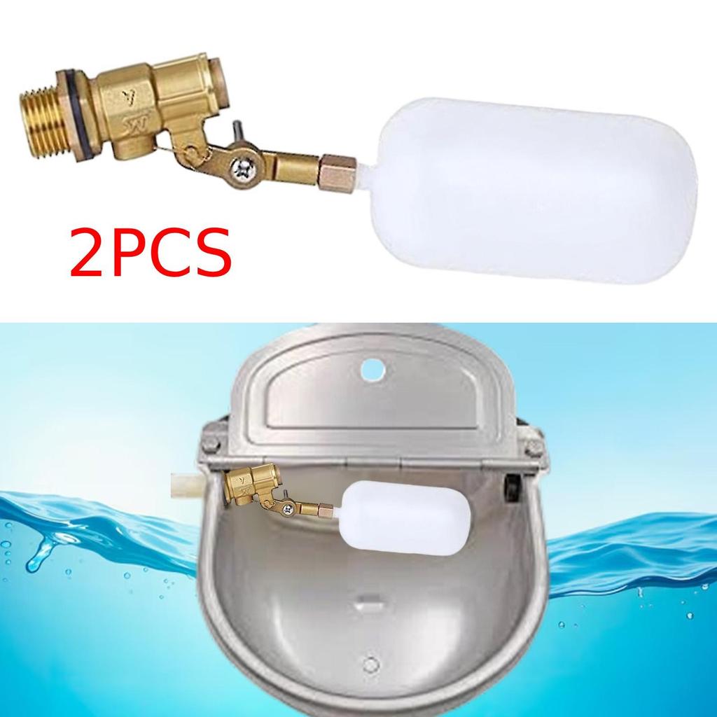 2Pcs 1/2 inch Float Valve Water Bowl Automatic Control for Pool Aquariums Pond