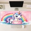 Cute Unicorn Rainbow Cloud Large Mouse Pad Non Slip Rubber Base Pastel Print Gaming Desk Mat Mousepad For Kids Room Decor