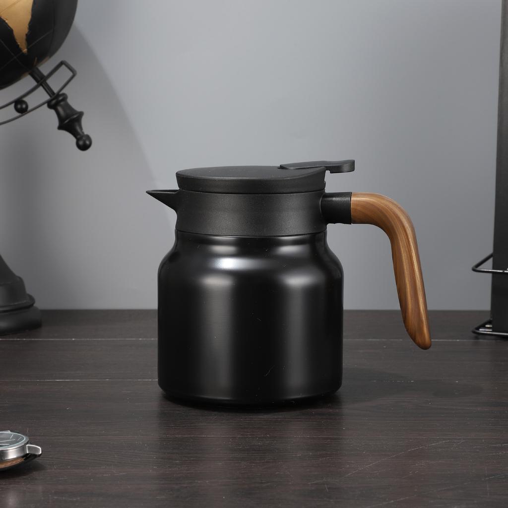 1L Insulated Carafe Coffee Carafe Vintage Floral Pattern Aesthetic Tea Infuser Insulated Teapot Thermal Coffee Pot Tea Kettle