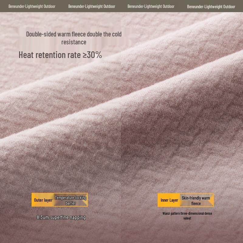 beneunder Women's Velvet-Feel Mid-Warm Thermal Underwear Set